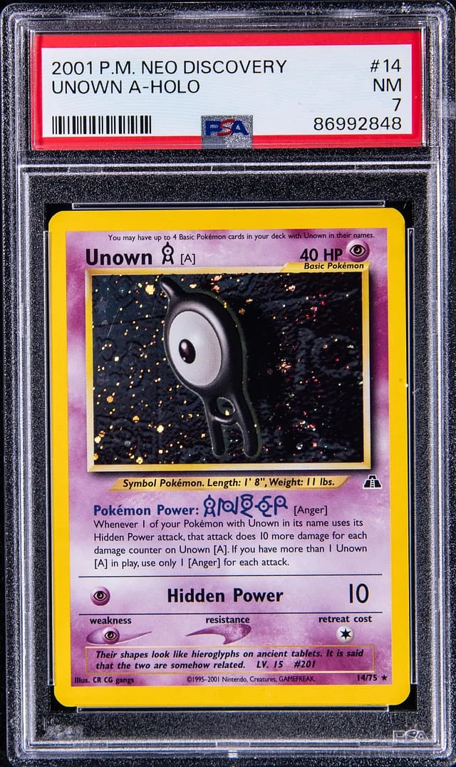 2001 Pokemon Neo Discovery Holo Unown #14 card image