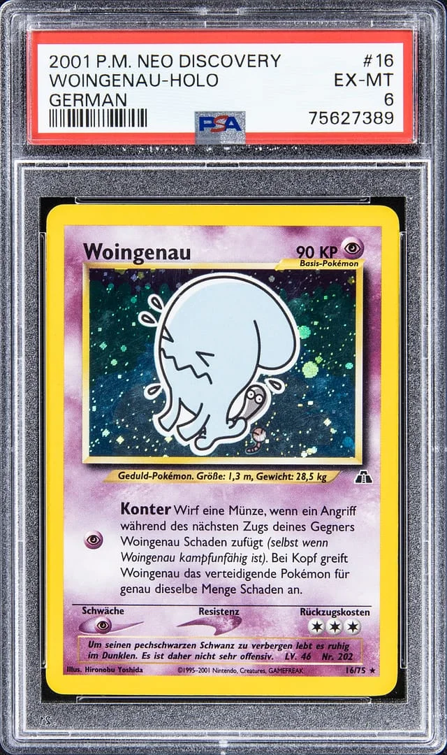 2001 Pokemon Neo Discovery Holofoil - German Woingenau #16 card image