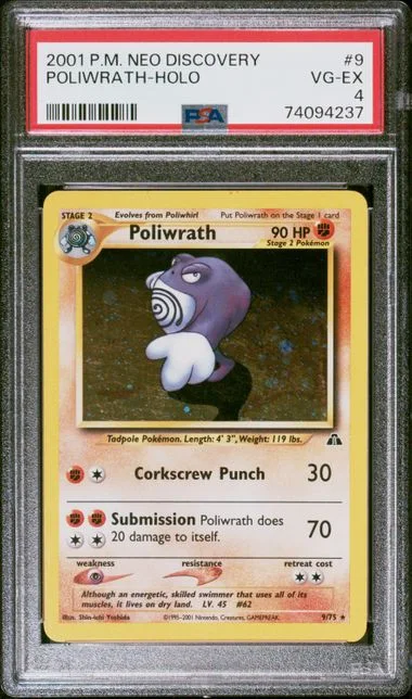 2001 Pokemon Neo Discovery Holofoil Poliwrath #9 card image