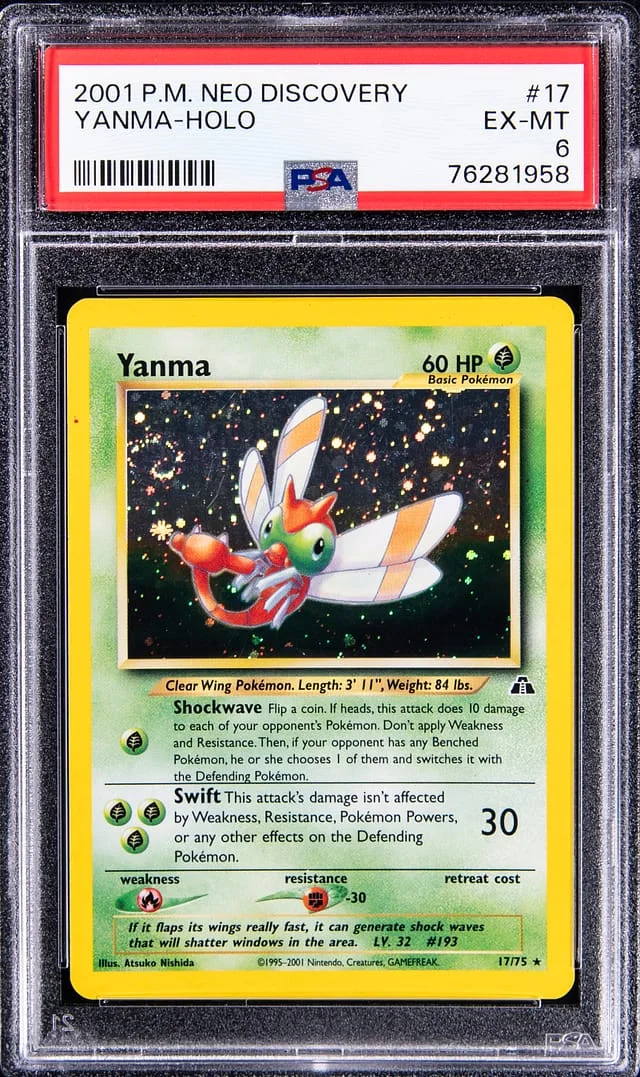 2001 Pokemon Neo Discovery Holofoil Yanma #17 card image