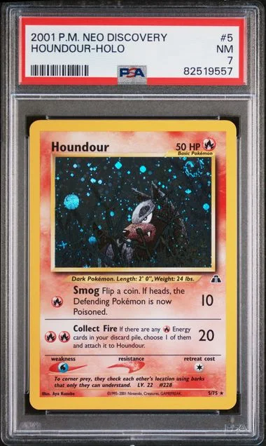 2001 Pokemon Neo Discovery Houndour-Holo #5 card image
