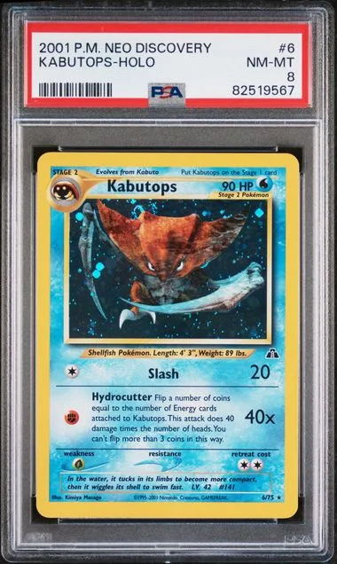 2001 Pokemon Neo Discovery Kabutops-Holo #6 card image
