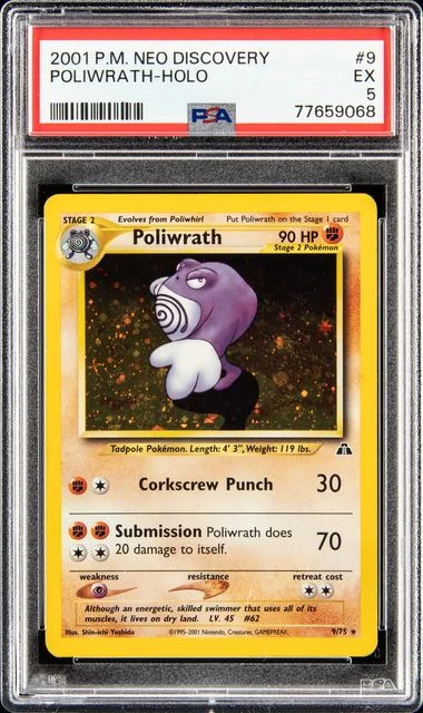 2001 Pokemon Neo Discovery Poliwrath-Holo #9 card image