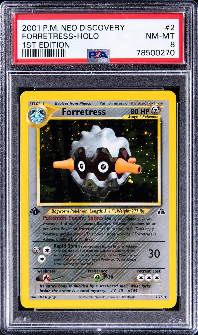 2001 Pokemon Neo Discovery Rare Holofoil Forretress #2 card image