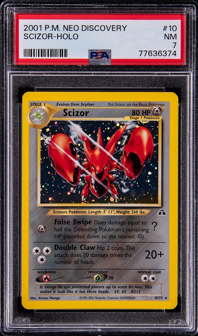 2001 Pokemon Neo Discovery Rare Holofoil Scizor #10 card image