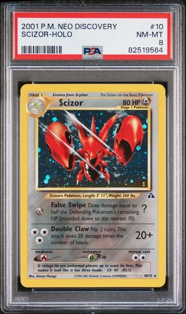 2001 Pokemon Neo Discovery Scizor-Holo #10 card image