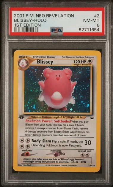 2001 Pokemon Neo Revelation 1st Edition Blissey-Holo #2 card image