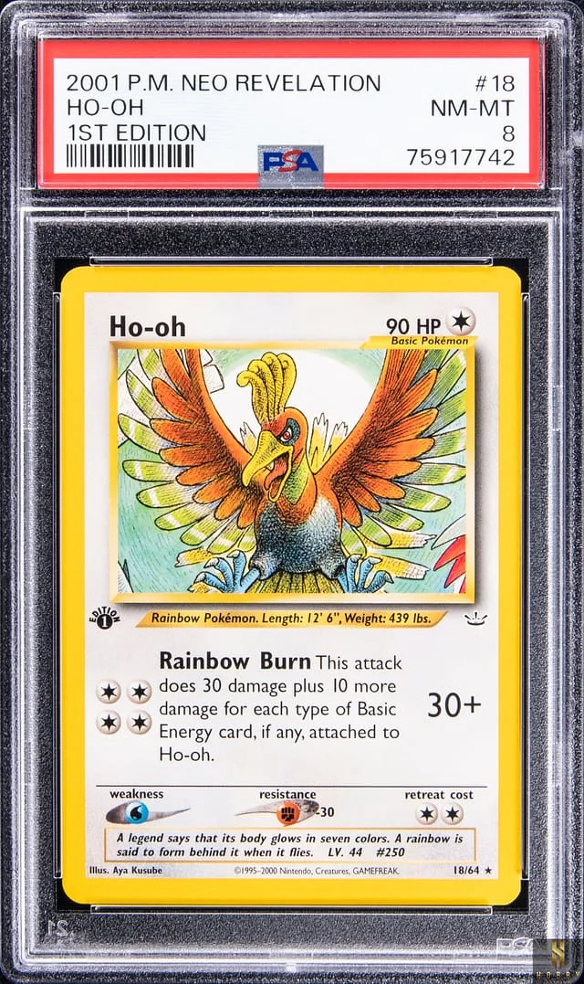 2001 Pokemon Neo Revelation 1st Edition Ho-oh #18 card image