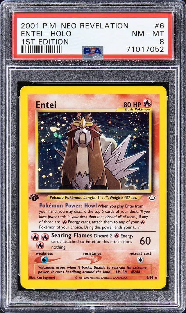 2001 Pokemon Neo Revelation 1st Edition Holo Entei #6 card image