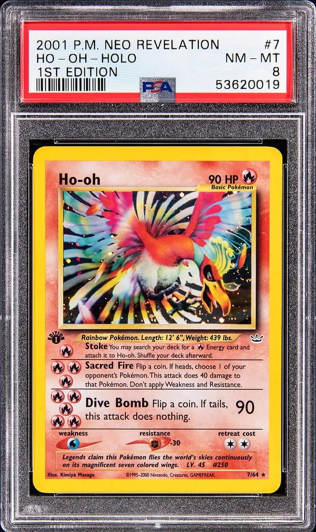 2001 Pokemon Neo Revelation 1st Edition Holo Ho-Oh #7 card image