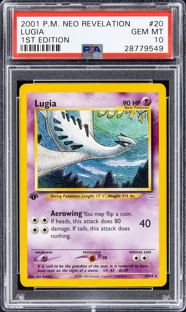 2001 Pokemon Neo Revelation 1st Edition Lugia #20 card image