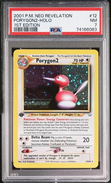 2001 Pokemon Neo Revelation 1st Edition Rare Holofoil Porygon2 #12 card image