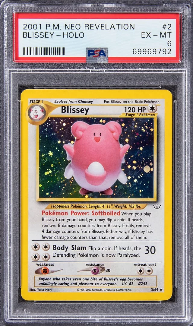 2001 Pokemon Neo Revelation Blissey Holo #2 card image