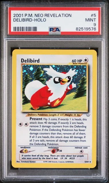 2001 Pokemon Neo Revelation Delibird-Holo #5 card image