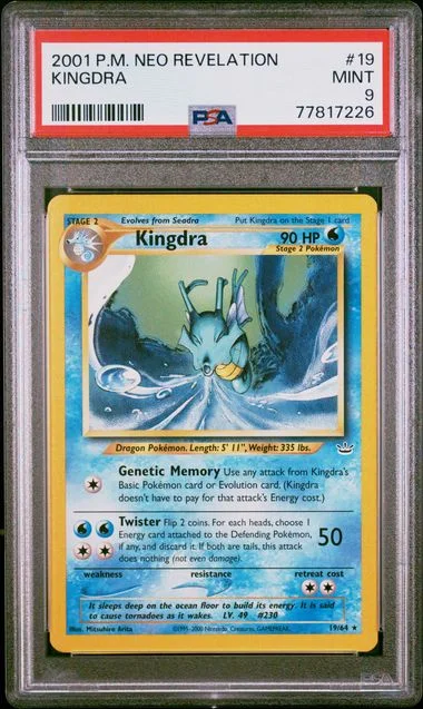 2001 Pokemon Neo Revelation Kingdra #19 card image
