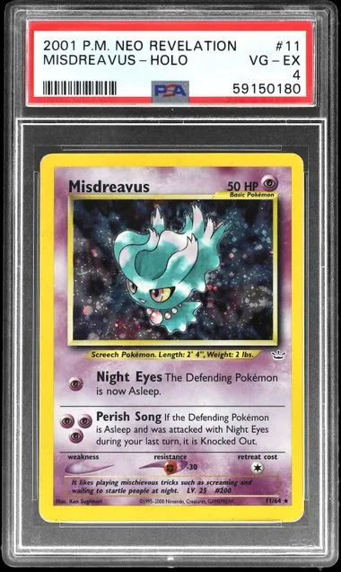 2001 Pokemon Neo Revelation Misdreavus-Holo #11 card image