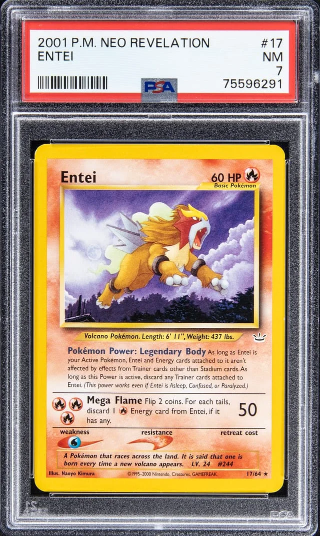 2001 Pokemon Neo Revelation Rare Entei #17 card image