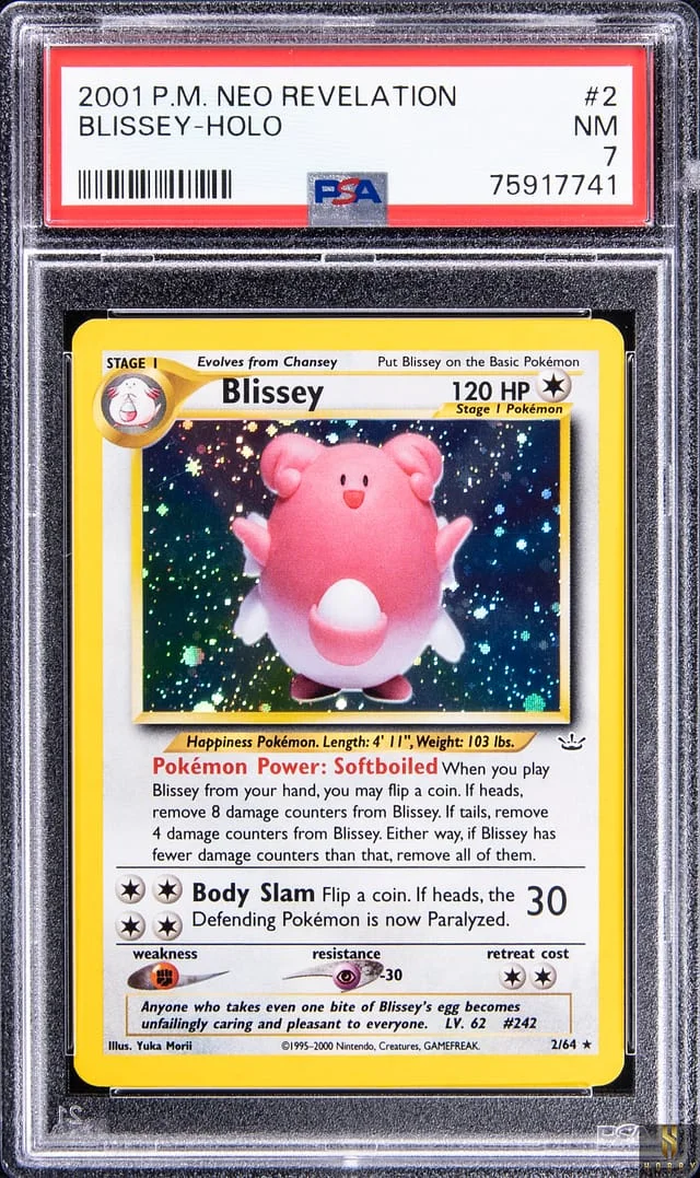 2001 Pokemon Neo Revelation Rare Holofoil Blissey #2 card image