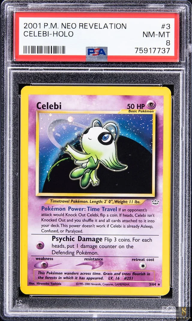 2001 Pokemon Neo Revelation Rare Holofoil Celebi #3 card image