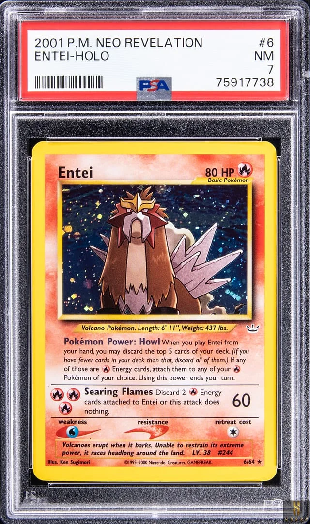 2001 Pokemon Neo Revelation Rare Holofoil Entei #6 card image