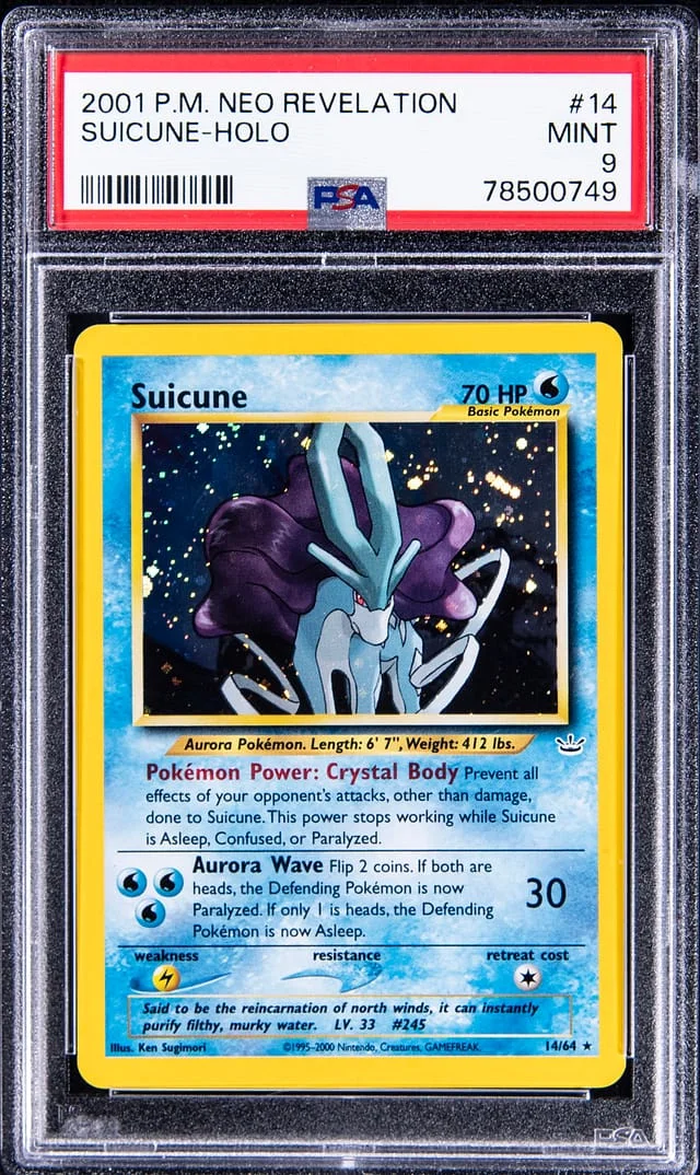 2001 Pokemon Neo Revelation Rare Holofoil Suicune #14 card image