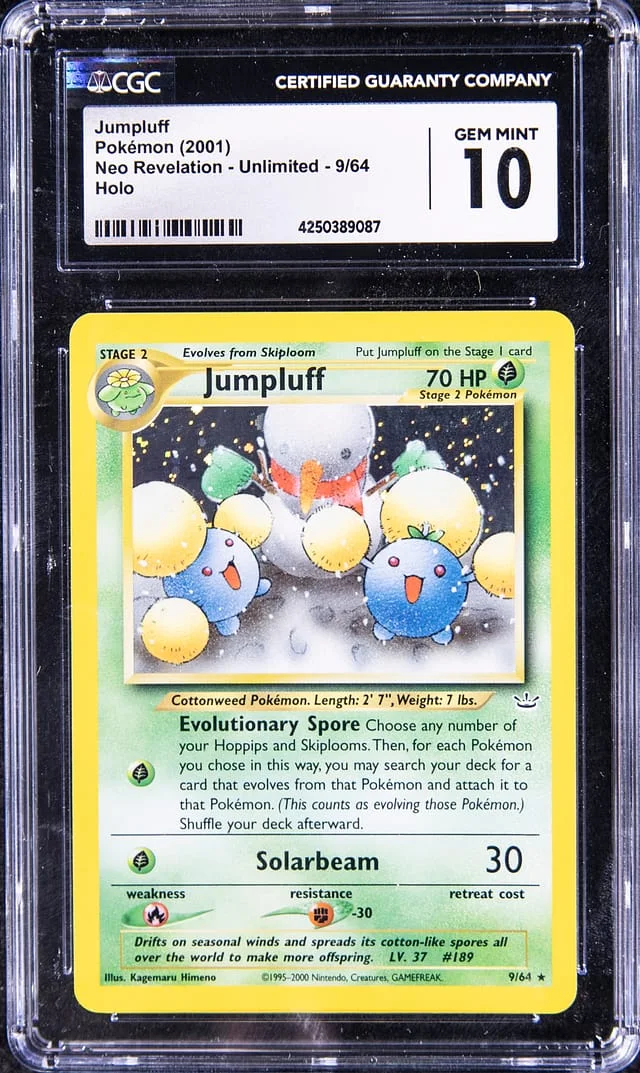 2001 Pokemon Neo Revelation Unlimited Rare Holofoil Jumpluff #9 card image