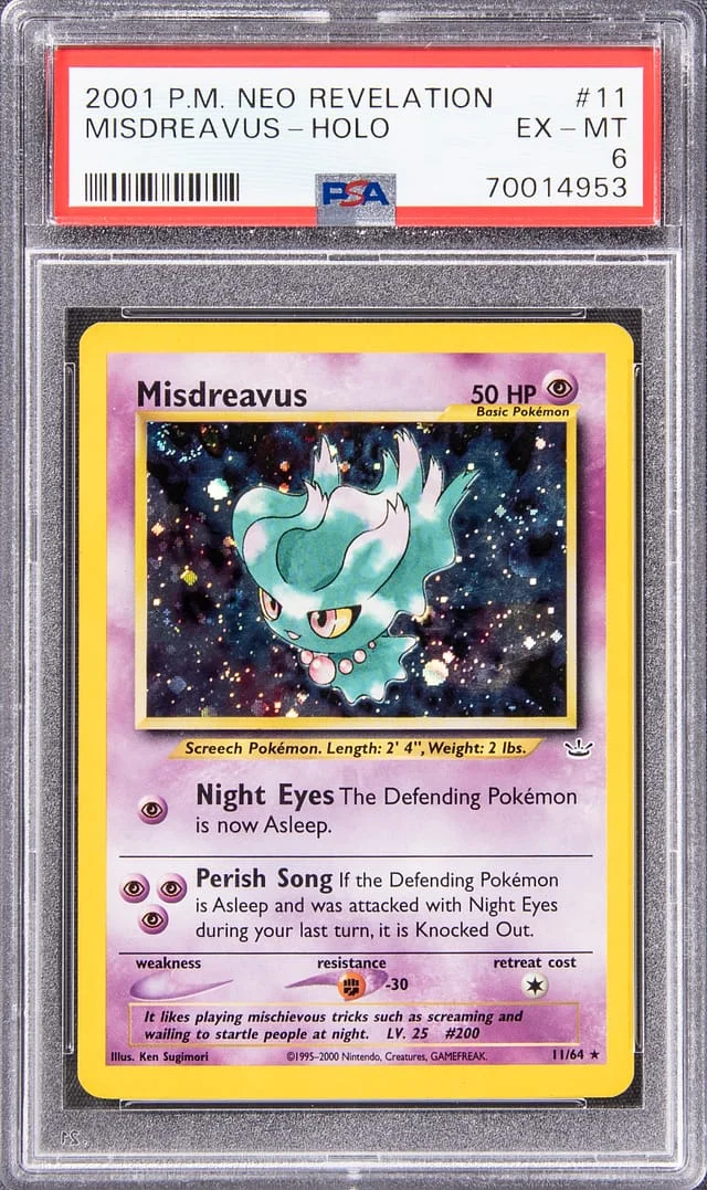 2001 Pokemon Neo Revolution Holofoil Misdreavus #11 card image