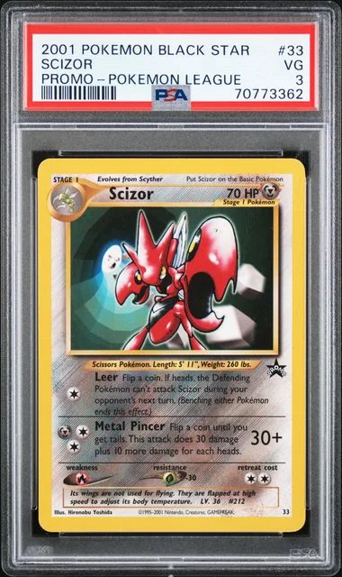 2001 Pokemon Promo Black Star Pokemon League Scizor #33 card image