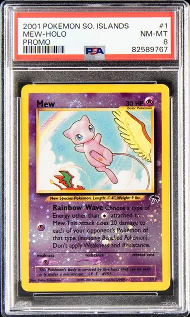 2001 Pokemon Southern Islands Promo Mew-Holo #1 card image