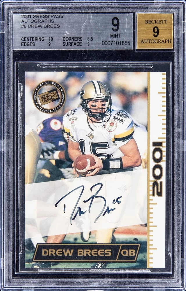 2001 Press Pass Drew Brees #6 card image