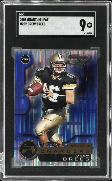2001 Quantum Leaf Drew Brees #202 card image