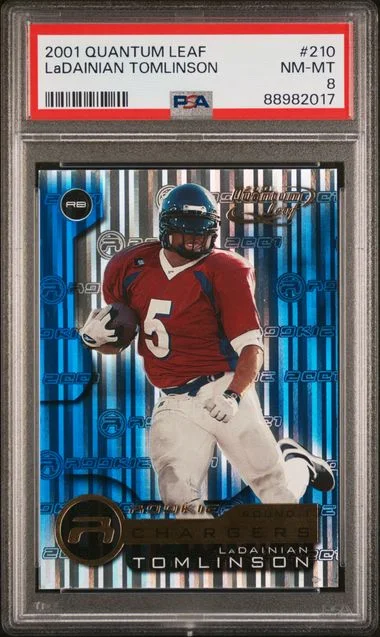 2001 Quantum Leaf Ladainian Tomlinson #210 card image