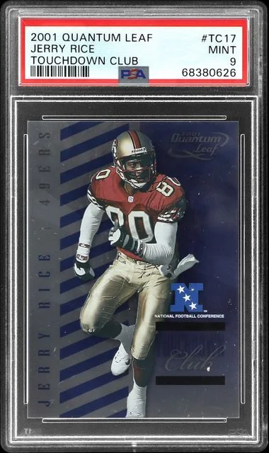 2001 Quantum Leaf Touchdown Club Jerry Rice #TC17 card image