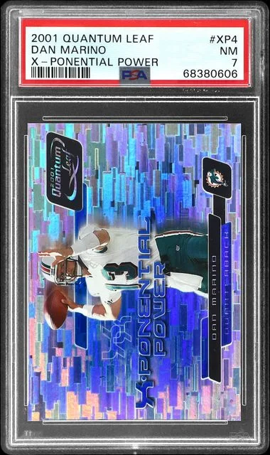 2001 Quantum Leaf X-Ponential Power Dan Marino #XP4 card image
