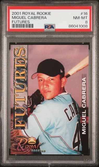 2001 Royal Rookies Futures Miguel Cabrera #16 card image