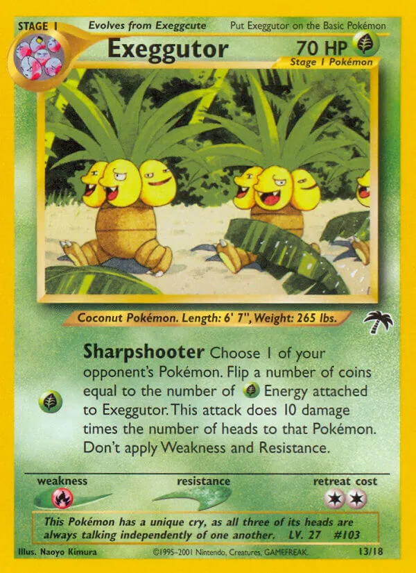 2001 Southern Islands Exeggutor #13/18 Promo card image