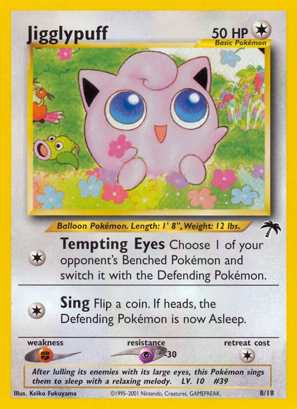 2001 Southern Islands Jigglypuff #08/18 Promo card image