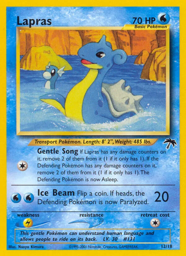 2001 Southern Islands Lapras #12/18 Promo card image