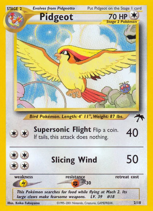 2001 Southern Islands Pidgeot #02/18 Promo card image