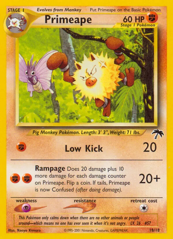 2001 Southern Islands Primeape #18/18 Promo card image