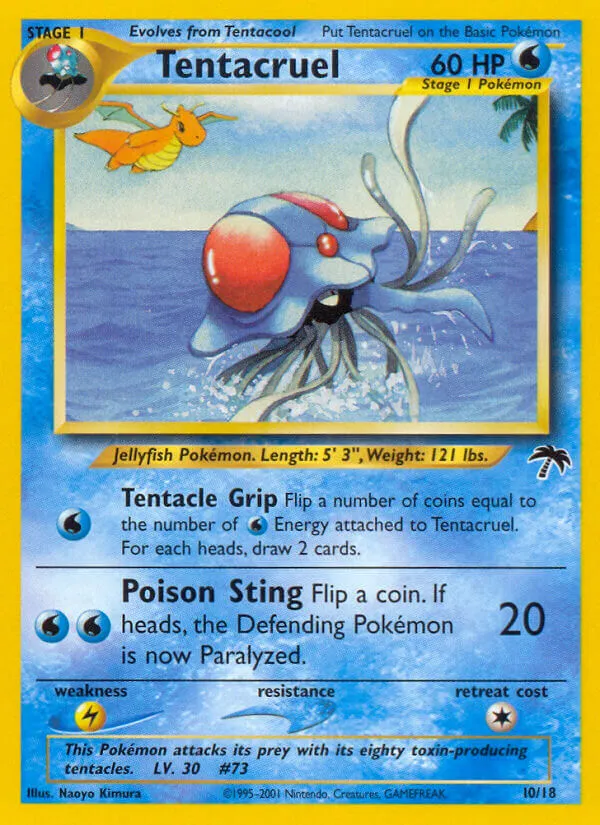 2001 Southern Islands Tentacruel #10/18 Promo card image