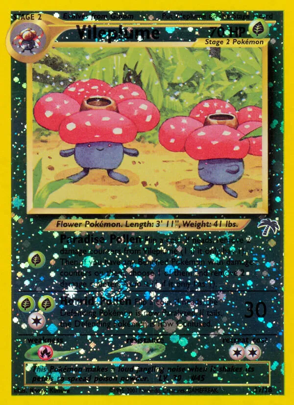 2001 Southern Islands Vileplume #17/18 Promo card image