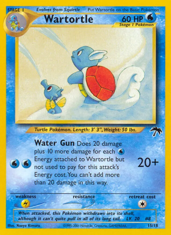 2001 Southern Islands Wartortle #15/18 Promo card image