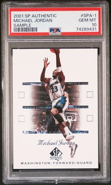 2001 SP Authentic Michael Jordan Sample #SPA-1 card image