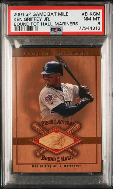 2001 SP Game Bat Milestone Bound For The Hall Ken Griffey Jr. #B-KGM card image