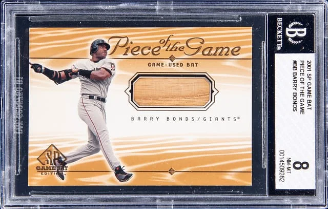2001 SP Game Bat Piece of the Game Barry Bonds #BB card image