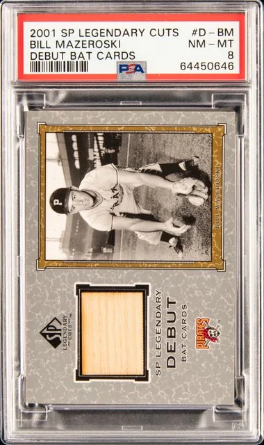 2001 SP Legendary Cuts Bill Mazeroski Debut Bat Cards #D-BM card image