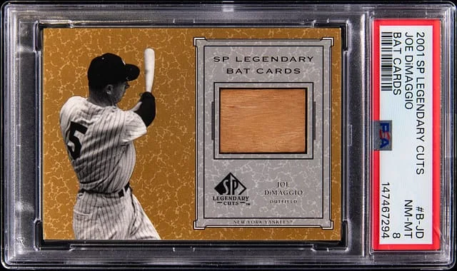 2001 SP Legendary Cuts Joe DiMaggio Game-Used Bat Legendary Bat Cards #B-JD card image