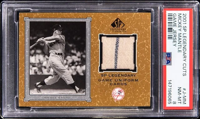 2001 SP Legendary Cuts Mickey Mantle Game Jersey #J-MM card image