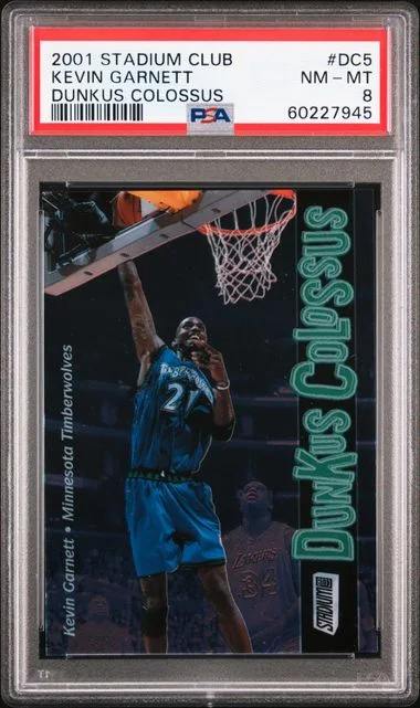 2001 Stadium Club Kevin Garnett Dunkus Colossus Dunkus Colossus #Dc5 card image